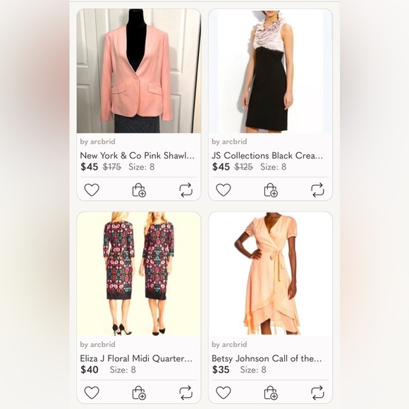 Eliza J Floral Midi Quarter Sleeve Sheath Dress sz 8 - Picture 9 of 9